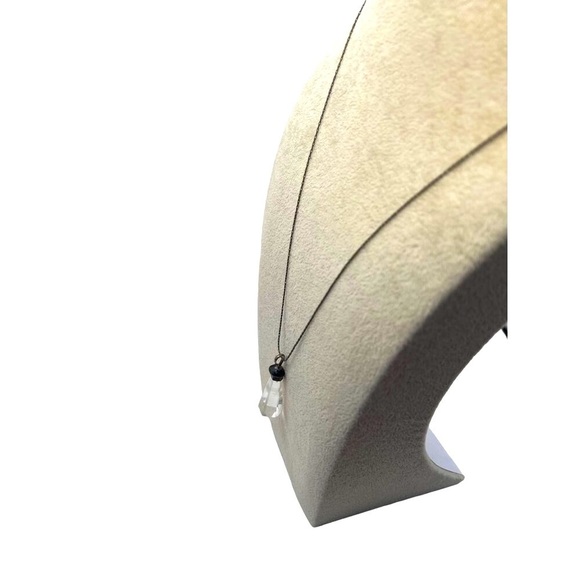 Obsidian Quartz Crystal Pendant Necklace On Black Chain. A82 - Picture 11 of 11